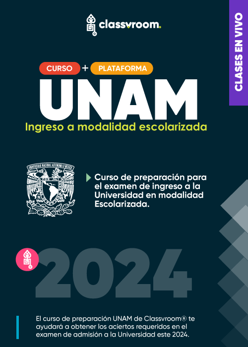 Curso de preparación para entrar a la UNAM 2024 – Modalidad escolarizada